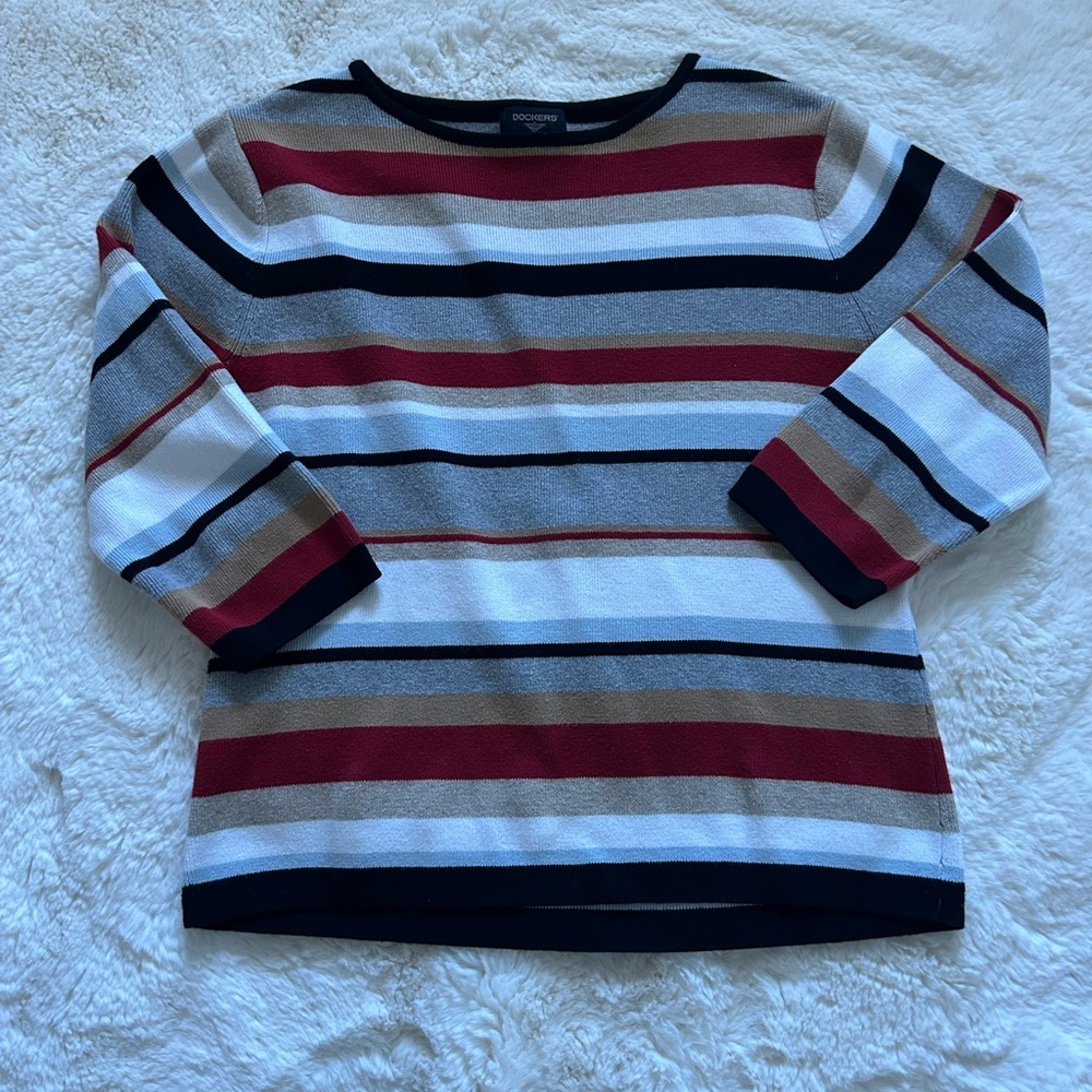Dockers Women's Multicolor Striped Sweater
